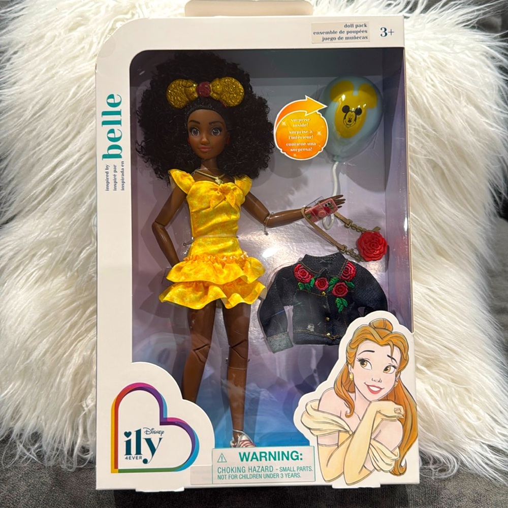 NWT ILY Disney 4 ever Belle Barbie set